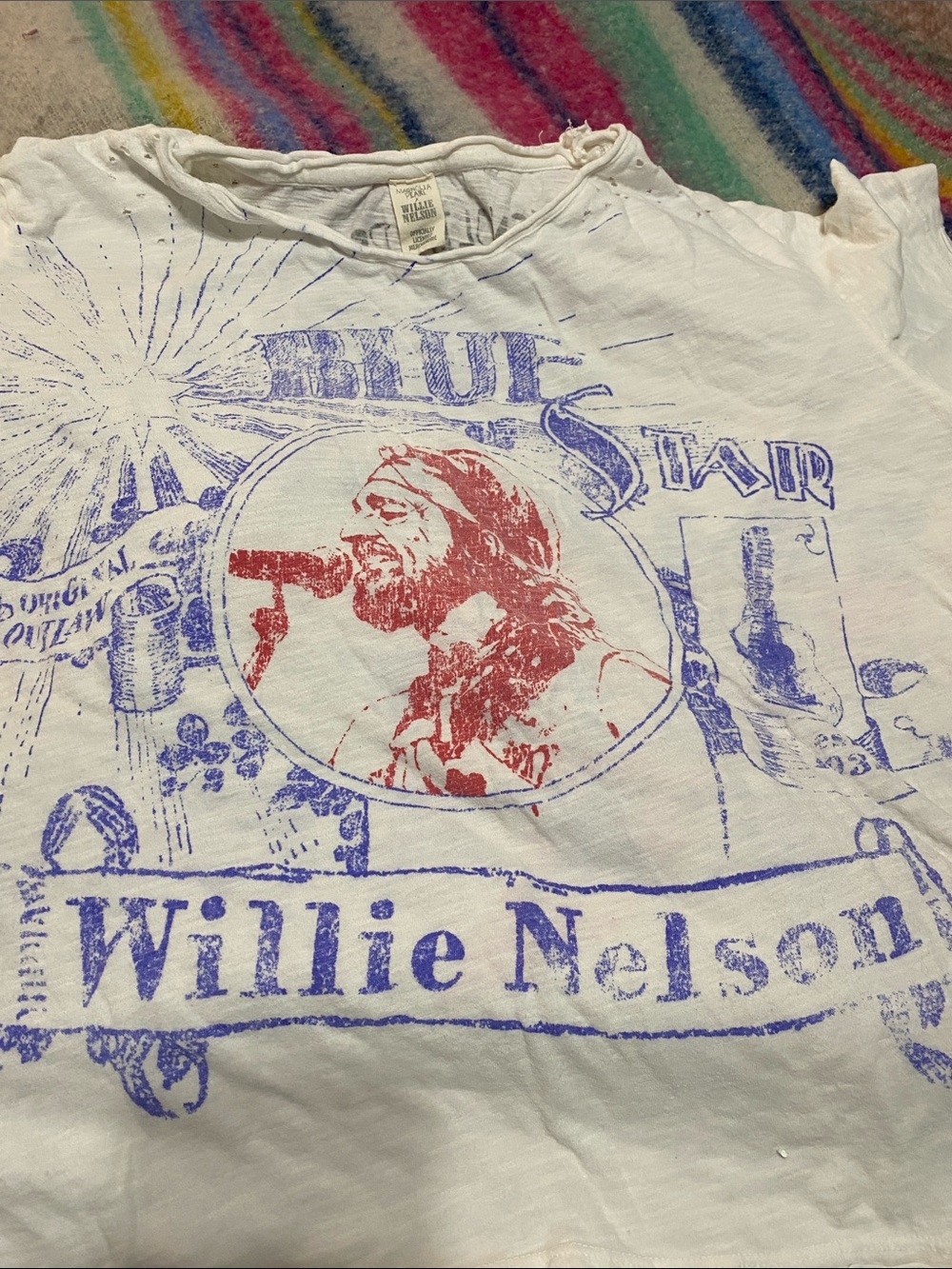 Magnolia Pearl White Willie Nelson Graphic Short Sleeve Tee - Picture 2 of 8
